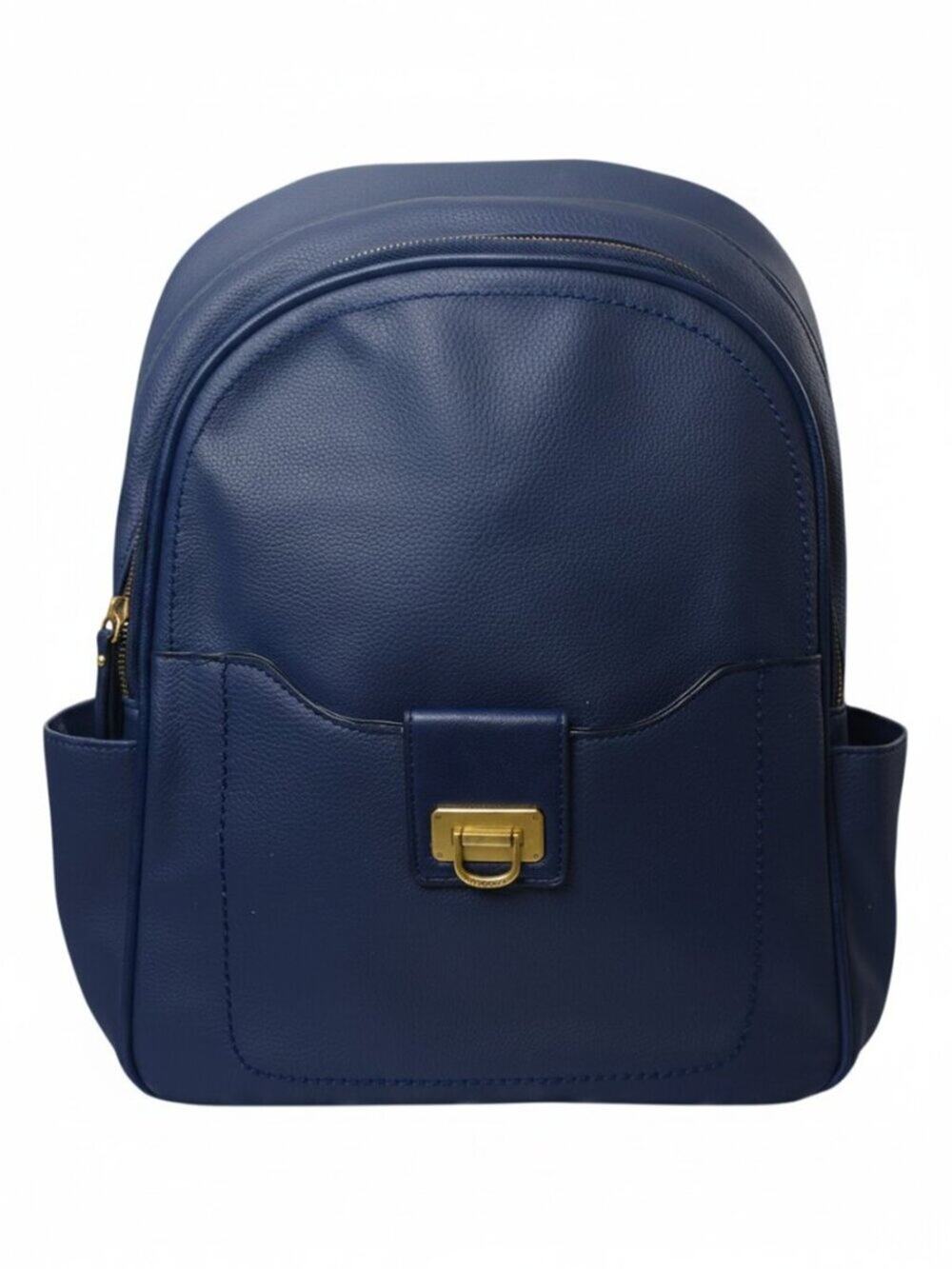Rosetti Navy & Gold Laptop Backpack Work Travel Bag Minimalist Chic